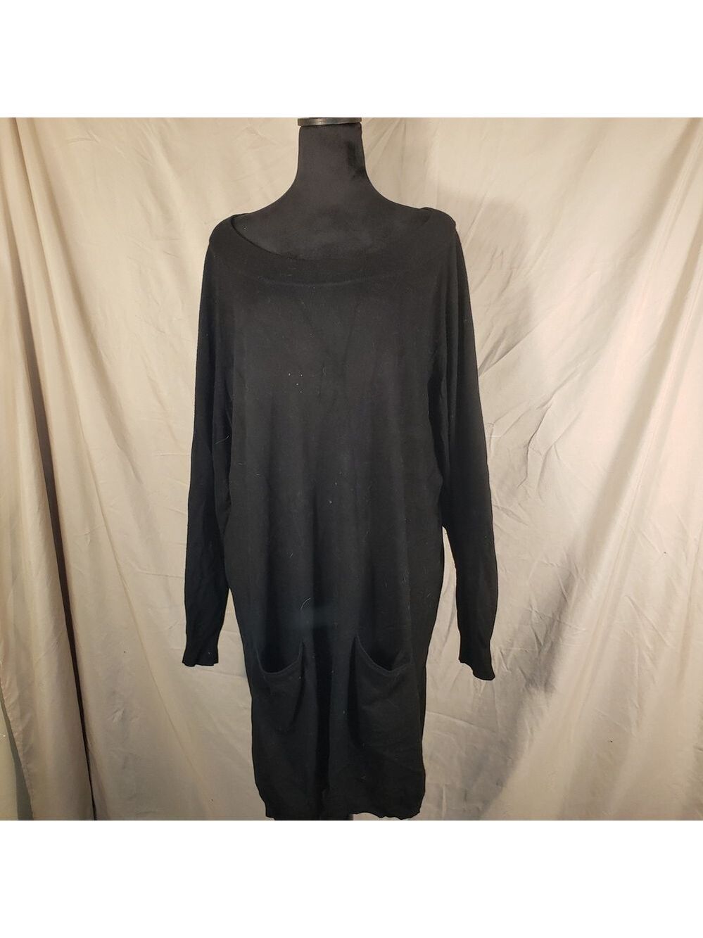 Cache Black Long Sleeve Dress - XL